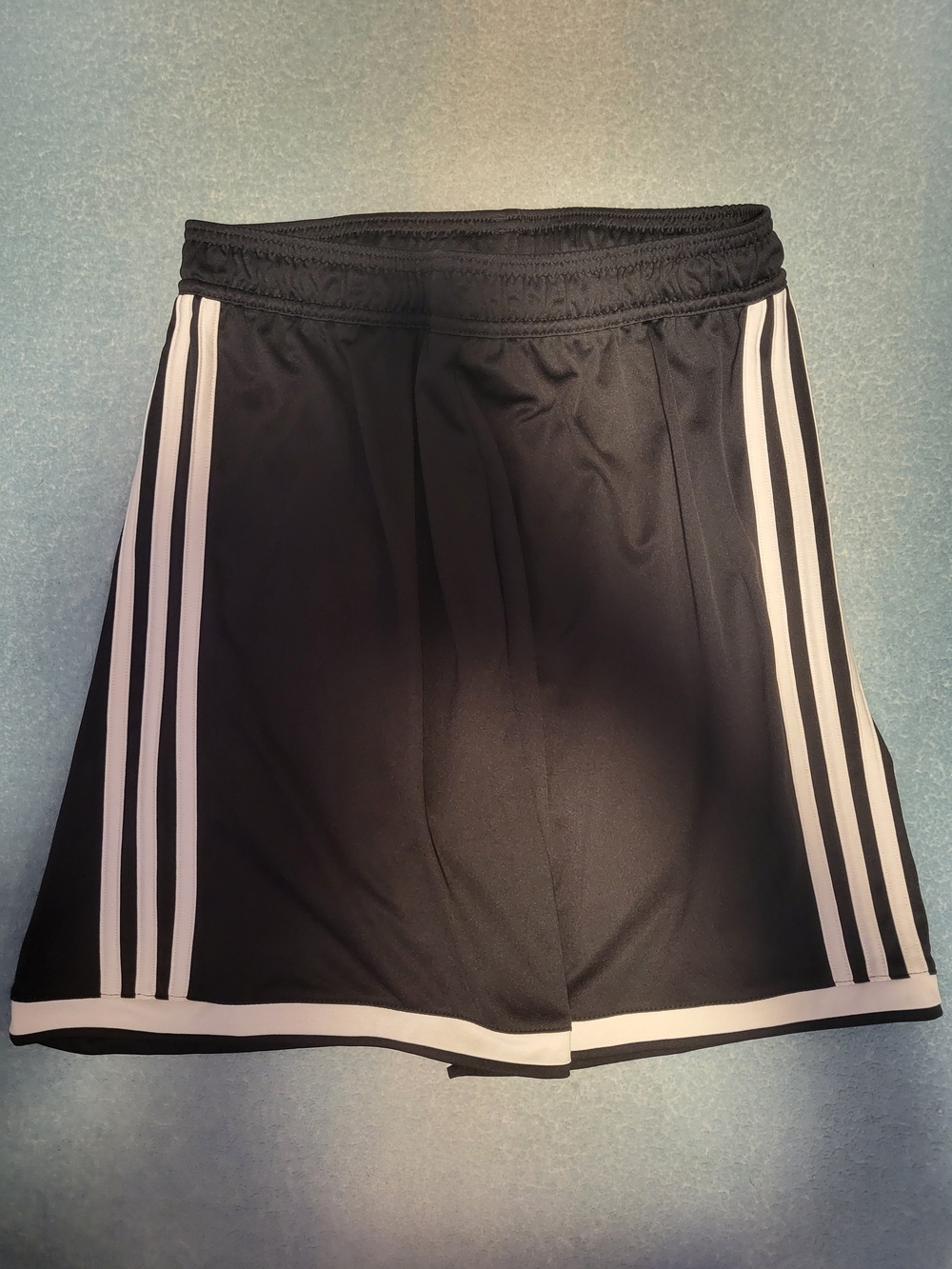 adidas Black Athletic Shorts with White Side Stripes